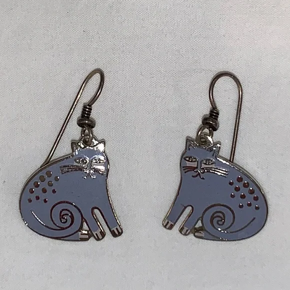 Vintage Laurel Burch Feshire Cat earrings - Picture 6 of 10